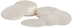 Shooting patches, .010" cotton, .50 - .59 caliber, per 100, dry
